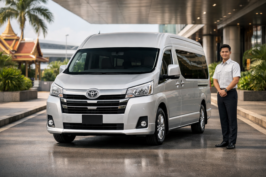บริการรถตู้พร้อมคนขับ-toyota-commuter-airport-transfer-thailand
